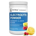 Berg Zero糖水解 Keto 电解石粉 -- -- 钾和真正的平克喜马拉雅盐(NOT Table Salt)加固 w/1000 mg -- -- Raspberry & Lemon Flavor 水解饮料补充品,100份服务
