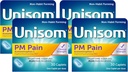 Unisom PM 疼痛 夜间睡眠援助 + 疼痛救生剂、乙酰氨基苯和二苯胺HCI, 30 Caplets, 50mg(包4)