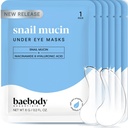 Baebody Advanced Snail Mucin 在女性和男性眼罩下(6对) - 在眼罩下为暗圆和羽毛-与Niacinamide-减少细线和皱纹