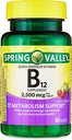 Jogi Vitamin B12 快速溶解片 饮食补充,2,500 Mcg, Cherry Flavor, 1 日用片 60 计