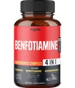 benfotiamine补充剂 -- -- 2个月用于消化、能源生产和免疫 -- -- + Turmeric Curcumin Root, Ashwagandha Root & Organic Gymnema Sylvestre -- -- 120 Capsules