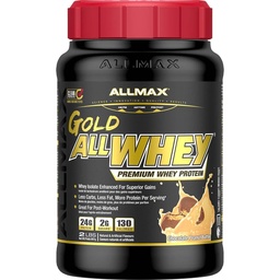AlMAX 营养金 ALLWHEY 巧克力花生酱 - 2磅 - 24克蛋白质 Per Scoop - Gluten Free, Low Carb & Low Sugar - 约30种