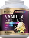 Whey蛋白粉26g - Whey Isolate protein for Muscle growth Support, Vanilla Ice Cream - Premium Whey Powder for Fast Absobbing and Easy Digesting for Men and Women, Gluten Free - 24 services (英语). 维蛋白粉26g - 维蛋白蛋白用于肌肉生长支持,香草冰Cream - 维粉用于快速消化和方便的男女,格鲁滕免费 - 24 services