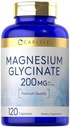 Carlyle Magnesium Glycinate → 200mg → 120 Capsules → 非 GMO 和 Gluten 免费补编