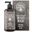 胡子洗香波 w/Argan & Jojoba Oils - Softens & 加强 - 天然辣椒薄荷和Eucalyptus Scent - 胡子洗香波 w/ Beard Oil (17 oz Shampo)