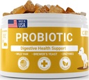 狗的亲生药 - 支持Gut & 消化健康,免疫支持 - 所有Nautral Prebiotics, Fiber, Gut Flora的酶 - 腹泻和鲍尔支持 - Bacon Flavor, 120 Chews, by Lollitin