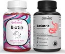 Bariatric 多维生素加铁,用于产后外科手术 + 生物素维生素 B7 Gummys 5000 mcg 每服- 配有老莓和椰子油(Bundle)