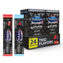 Pedialyte Advanced Care Plus Electrolyte Powder, 拥有33%的电解质和前活性预生, 品种包:莓霜和草莓冻, 24个粉末包