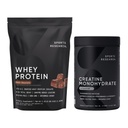 运动研究 • Creatine Monohydrate(1.1 LBS)和荷兰巧克力Whey蛋白(5.42 LBS),精益肌肉建筑动态杜奥,改进性能和力量与工作恢复