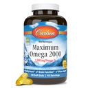 Carlson - 最大Omega 2000, 2000 mg Omega-3s, 健康心,脑功能和视觉支持,柠檬,90软胶