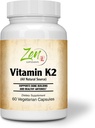 Zen增生 - 维生素K2 45Mcg MenaquinGold® 天然维生素MK-7 - 提供心血管支持和骨质健康支持 60-Vegcaps