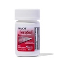 Ferosul少校 - Ferrous Sulfate 325mg 平板电脑,装有65mg 元素铁 - 女性,男性的铁辅件 - 红色 - 100 平板电脑 - 包式1