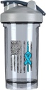 前列腺癌意识 美国国旗18 Ounce Shaker Bottle 饮料 混合剂 防渗漏 工作前蛋白 摇动食品替代 摇动瓶 500ML/18 Oz Gray
