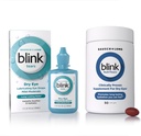 BLINK 泪液润滑眼滴, 1 fl oz(30 mL) 中度干眼眼的眼科护理, 用于促进水分营养的Hyaluronate 临床证明的干眼补充剂, 50 软胶