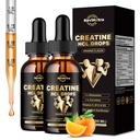 2 Pack Creatine HCL 男女液体滴,1500mg 液体 Creatine 氯化氢,高吸收,2 Fl Oz,无糖橙花