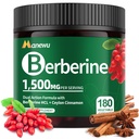 有机柏柏林补充剂 - 180 Berberine伯爵与锡兰桂和Citrus Bergamot, 锡南补充剂, Berberine 1500mg Complex, 3-Month 供应