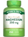 Nature's Truth Magnesium Supplement for Women & Men → 250 mg → 250 Count → Vegan, Non-GMO & Gluten Free → 氧化镁