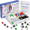 老诺比化学模型 Kit - 115 Piect分子模型集包括原子,债券,指令指南 - 学生STEM科学工具,有机化学,分子学习 - 多彩模型