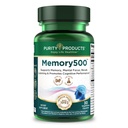 纯净产品记忆500 Bacopa monniera/Brahmi Elite Nootropic Complex - 支持峰值认知性能*, 提高学习速度* 和健康记忆与召回* - 30 个植物帽