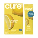 醋水(Cure Hydrition QQ) 植物用电解质 饮料 混合物 没有添加的糖 | 脱水救济剂 用椰子水制成的 | Non-GMO | Vegan | 8包装箱 - 柠檬水