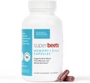HumanN Super Beets memory & Focus Brain Supples – 精神警醒 – 临床研究 Nootropics,Resveratrol Plus Beet 根粉,无糖,60 Counter