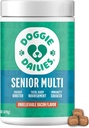 Doggie Dailis 高级基本要求 多维特敏 狗软厨 高级狗 多维特敏 对关节,皮肤和大衣,文摘的营养支持 和 Immune 系统 | Bacon Flavor | 120 计数