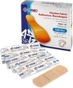 弹性纤维筋 - Flex Fabric Adhesive Bandages Finging-Tip Bandages Knuckles和缩略图 用于手指护理和保护伤员免受感染 - (100个伯爵盒)