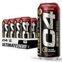 C4超音速XWWE 工作前无糖能源饮料 Tri-Stim 体验300mg Cafeine + TeaCrine + Dynamine + Berry Powerbomb → 16oz(12包)