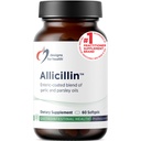 健康Allicillin的设计 - Allicin 配有200mg 大蒜油+ Parsley 油 - 配有强大硫化物的大蒜药丸 - 肠内皮合剂以帮助减少Odor, Non-GMO(60软胶)