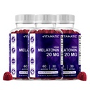 成人用维生素Melatonin, 20 mg Gummys, 30 services - 60 蔬菜用蔬菜 Gummys - 非哈比物成型补充剂