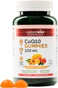 NatureWise CoQ10 Gummys 100mg - Peach Mango Flavor - 心脏健康和抗氧化剂活动补充 - Pectin-based, Vegan, Soy and Gluten Free, Non-GMO - 90 Count [45日供应] (中文(简体) ).