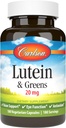 Carlson - Lutein & Greens, 20 mg, 视觉支持和眼功能, 抗氧化剂, 180 蔬菜卡普尔