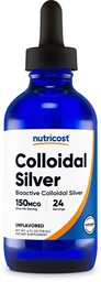 Nutricost Colloidal Silver 4oz, Cobalt Blue Glass Bottles