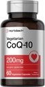Horbäach CoQ10 200mg 与黑辣椒提取器 QQ 60 Capsules QQ Vegetarian, Non-GMO, Gluten 免费补充