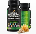 IIGNIX 饮食补充品有海苔,黑籽油,阿斯瓦甘达,和伯多克根-爱尔兰海苔3000mg,黑籽2000mg,阿斯瓦甘达1000mg,布拉德韦拉克1000mg,伯多克根1000mg.