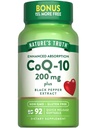 Nature's Truth CoQ10 200 mg Softgels | 92 Counter | 增强吸收 | 与 Black Pepper extract | Non-GMO & Gluten 免费补充