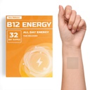 Veru Wellness B12 能源补丁 - 能源,焦点 - B12,C,B6,铁,瓜拉纳和加西尼亚坎博吉亚 - 外部 只使用 -- 32 个数