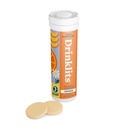 饮用橙色电解片用于水解 |大味 - 0g糖 - 基本电解片 - 每日使用 | 单管(10片/服务)