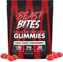 BEAST BITES - 克里塔丁浸泡液 - 5g Creapure Creatine Monohydrate Pervice - NSF体育认证 - 30名服务员