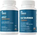 Tobias Fat Burner博士晚间和成人多维特敏支持能源,豁免和代谢,与Ashwagandha. 42 配有抗生素的水果和蔬菜、绿咖啡豆提取、非GMO、30天供应