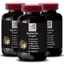 Berry 福利 - RESVERATROL COMLEX - 每日抗氧化剂、Acai Berry 力 、 长莓靴、葡萄皮靴、石榴酸盐能源、Goji Berry 力 、水力因子 3瓶 180 Capsules