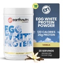 EarthNutri - 蛋白蛋白粉补充剂,用于前、内或后工作,26g of 蛋白质 per service,支持肌肉强力与恢复,无人工添加剂 - Vanilla 20 services (640g)