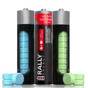 Rally Cafeine Mints, 60 Millgram, 即时能源, 新鲜空气, Cafeated, 0 糖, 天然辣椒薄荷, 肉桂, 冬绿品种包 (3 包, 30 Mints)