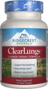 Ridgecres Herbals ClearLungs Classic,天然肺和鼻天健康补充剂,用于溴化,呼吸,免疫,辛纳斯和Mucus Wellness支持,草药配方(120帽,60塞爾)