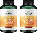 Swanson维生素B-100 - 维生素补充促进能量和代谢支持 - 支持心脏健康、脑健康和神经功能的高潜力公式 - (100 Capsules)(2包)