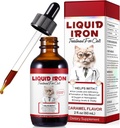 猫的铁辅料,60ML液态铁配Folate和B12支持贫血,低耐力水平和Lathargy,促进红血球形成和血液健康