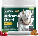 23-in-1 狗维生素补充品,用Glucosamine & Omega 3 对狗的多维生素治疗,综合支持Hip & Joint, Digestion, Immune Health, Skin, Heart - 90ct, Chicken