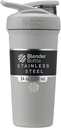 BlenderBottle Sport 绝缘无色钢摇摆瓶与Wire Whisk,24 Ounce, Grey – 运动员和适身性激素的蛋白质摇摆和吸水,易混合,保持饮料冷却,可锁定的液态