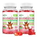 Kids Magnesium Glycinate Gummys, 镁与L-Theanine, 维生素B6, 儿童与成年人的D3, 冷静镁用于睡眠放松, Braine, Bones, Sugar Free Strawberry 120ct