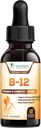 B-12 维生素能量下降(Methylcobalamin) 超强超强B 复合体 - 亚语言 B12 用于免疫支持,心脏健康和细胞能量支持,Raspberry Flavored - 2 Fl Oz